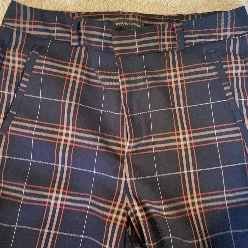Banana Republic plaid trouser pants - Picture 2 of 4